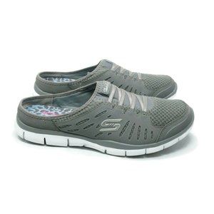 Skechers 22752 Women’s New Gratis No Limits Slip On Mule Sneakers Gray Size 10